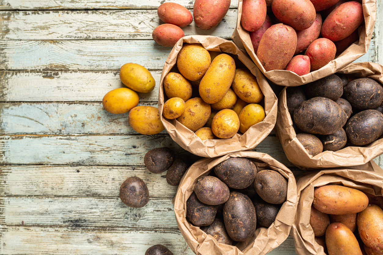Verschillende soorten aardappelen